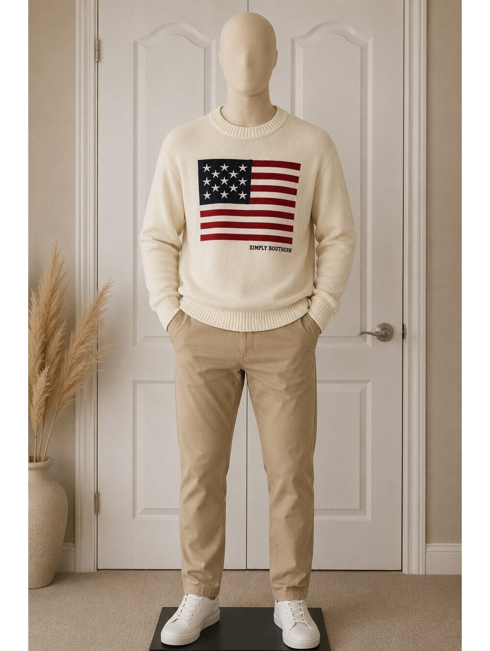 Simply Southern Men’s American Flag Sweater Pullover 0212 [COPY]